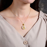 Hetian Jade Dolphin Pisces Pendant Necklace Retro Ladies Jewelry