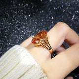 Oversized Citrine Ring Silver Palace Jewelry