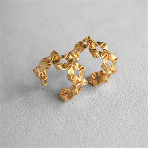 3D Flower Sweet 925 Silver Needle Earrings for Women Girls