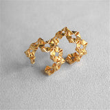 3D Flower Sweet 925 Silver Needle Earrings for Women Girls