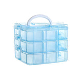 3-Layer Disassembly Plastic Storage Case Box Jewelry Container