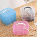 3-Layer Disassembly Plastic Storage Case Box Jewelry Container