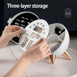 Three-layer Jewelry Box Portable Jewelry Organizer Display Travel Jewelry Case