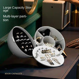Portable Jewelry Organizer Three-layer Jewelry Box