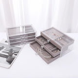 3-Layer Plastic Jewelry Box Organizer Display Holder