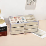 3-Layer Plastic Jewelry Box Organizer Display Holder