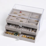 3-Layer Plastic Jewelry Box Organizer Display Holder