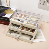 3-Layer Plastic Jewelry Box Organizer Display Holder
