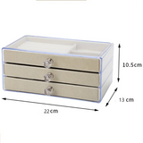 3-Layer Plastic Jewelry Box Organizer Display Holder