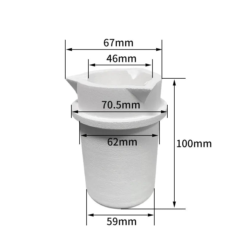 1KG High Purity Ceramic Platinum Melting Crucible Cup