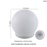3-Pack Spherical Silicone Molds for Candle Table Crafts & Home Decor