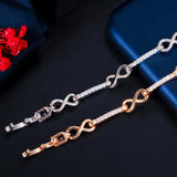 ThreeGraces Infinity Bracelet CZ Stone Party Jewelry