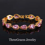 ThreeGraces 6 Colors Options CZ Crystal Bracelet for Women