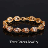 ThreeGraces 6 Colors Options CZ Crystal Bracelet for Women