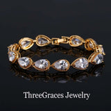ThreeGraces 6 Colors Options CZ Crystal Bracelet for Women