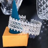 ThreeGraces CZ Silver Bridal Wedding Bracelet for Brides
