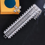 ThreeGraces CZ Silver Bridal Wedding Bracelet for Brides