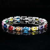 ThreeGraces CZ Silver Tennis Bracelet for Women BR236