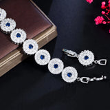 ThreeGraces CZ Silver Link Chain Bracelet BR246