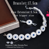 ThreeGraces CZ Silver Link Chain Bracelet BR246