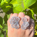 CZ Flower Adjustable Wedding Ring Women Summer Jewelry R179