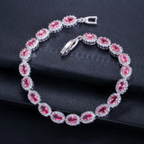 ThreeGraces CZ Silver Bridal Tennis Bracelet for Women BR226
