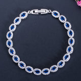 ThreeGraces CZ Silver Bridal Tennis Bracelet for Women BR226