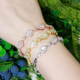 Rose Water Drop Wedding Tennis Bracelet for Women