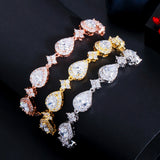 Rose Water Drop Wedding Tennis Bracelet for Women