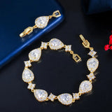 Rose Water Drop Wedding Tennis Bracelet for Women