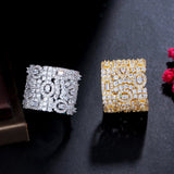 ThreeGraces CZ Adjustable Bridal Wedding Ring for Women R188