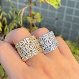 ThreeGraces CZ Adjustable Bridal Wedding Ring for Women R188