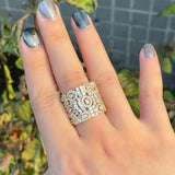 ThreeGraces CZ Adjustable Bridal Wedding Ring for Women R188