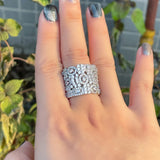 ThreeGraces CZ Adjustable Bridal Wedding Ring for Women R188