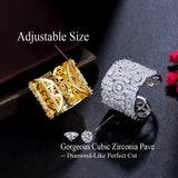ThreeGraces CZ Adjustable Bridal Wedding Ring for Women R188