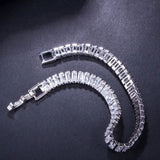 ThreeGraces CZ Rectangle Shape Tennis Bracelet for Women BR189