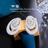 ThreeGraces Micro Pave CZ Silver Bridal Drop Earrings for Women E1114