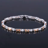 ThreeGraces Silver CZ & Multicolored Crystal Bracelet for Women