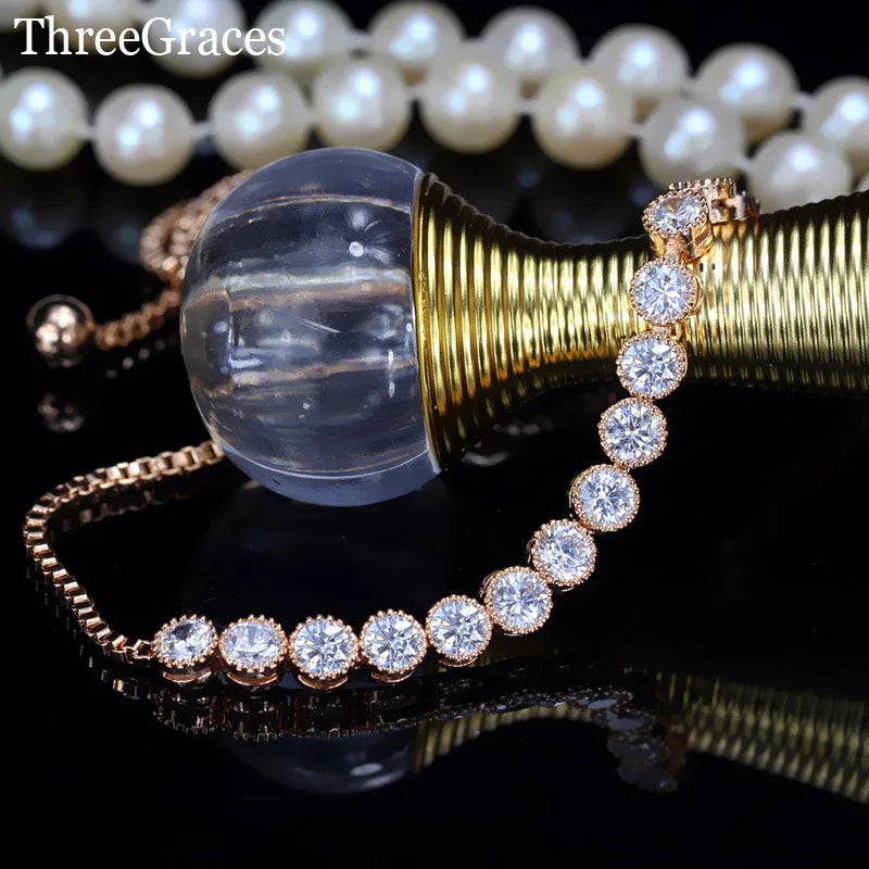 ThreeGraces CZ Stone Bridesmaids Bracelets BR088