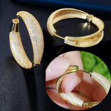 ThreeGraces CZ Hoop Earrings for Party ER510