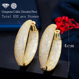 ThreeGraces CZ Hoop Earrings for Party ER510