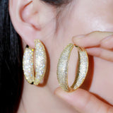 ThreeGraces CZ Hoop Earrings for Party ER510