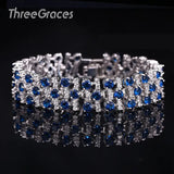 Royal CZ Crystal Stone Big Bracelets Bangles For Women