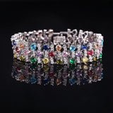 Royal CZ Crystal Stone Big Bracelets Bangles For Women