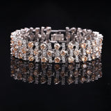 Royal CZ Crystal Stone Big Bracelets Bangles For Women