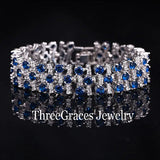 Royal CZ Crystal Stone Big Bracelets Bangles For Women