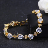 ThreeGraces Love Heart CZ Wedding Bracelet BR081