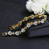 ThreeGraces Love Heart CZ Wedding Bracelet BR081