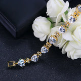 ThreeGraces Love Heart CZ Wedding Bracelet BR081