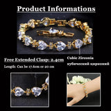 ThreeGraces Love Heart CZ Wedding Bracelet BR081